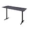 Cain Rectangle Cain Cafe Training Tables, 66 W, 24 L, 42 H, Wood, Metal Top, Grey MCTRCT6624GY - alternate 1